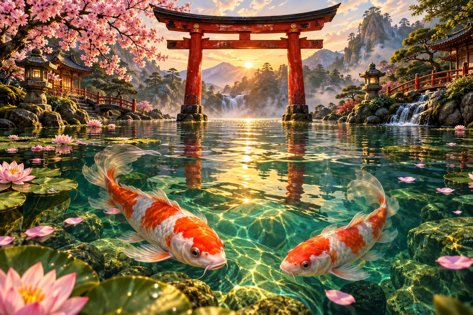 Koi tema illustration