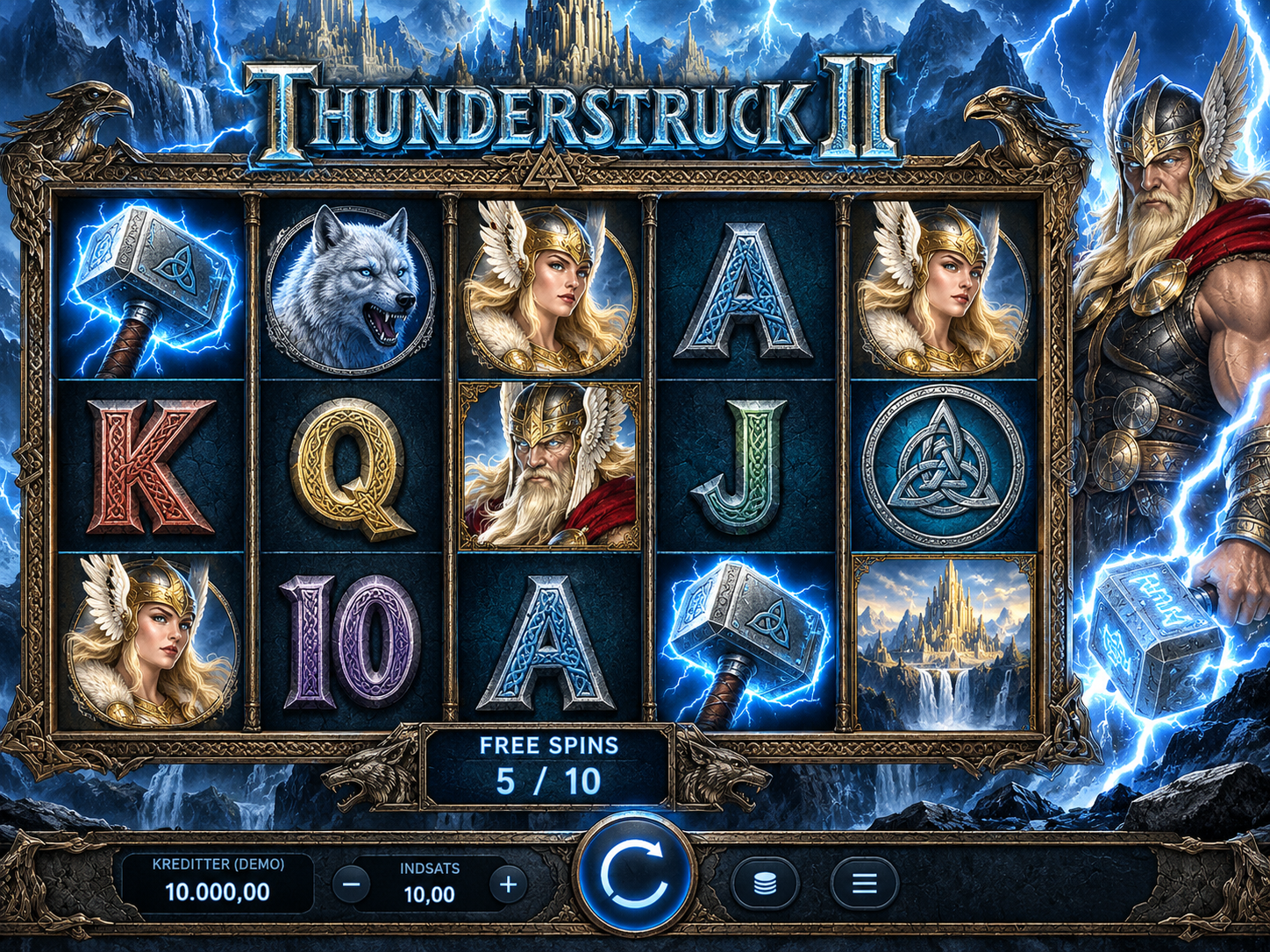 Thunderstruck 2 Slot Anmeldelse, Bonuskoder og Gameplay - bedstecasinospil